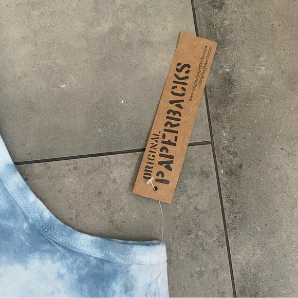 NEW original paperbacks 3 tank tops tie dye blue Large - Picture 9 of 13